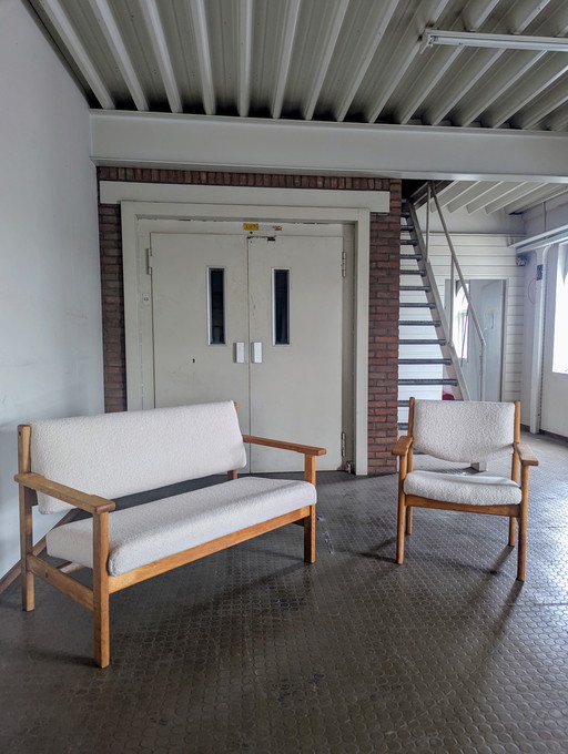 Getama- Hans Wegner- Canapé 2 places et fauteuil