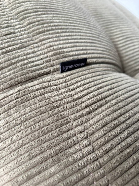 Ligne Roset Togo Fauteuil une place | Velours côtelé vert olive (photo 4 of 4)