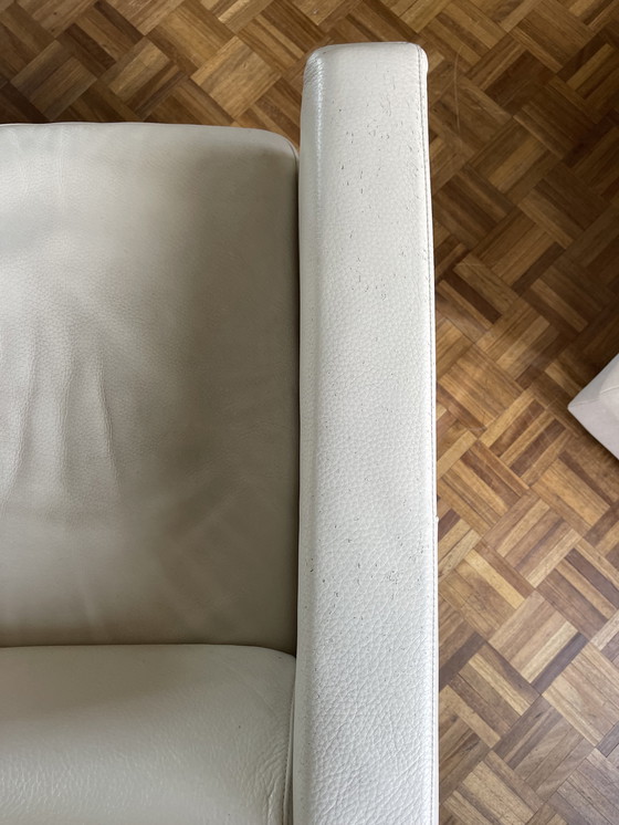 Image 1 of Natuzzi Suad – drehbarer Ledersessel auf Edelstahlgestell