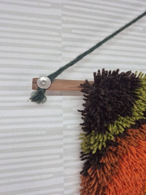 70s Smyrna/smyrnafix Space Age Wall decoration Wool., Multi Color (photo 6 of 8)