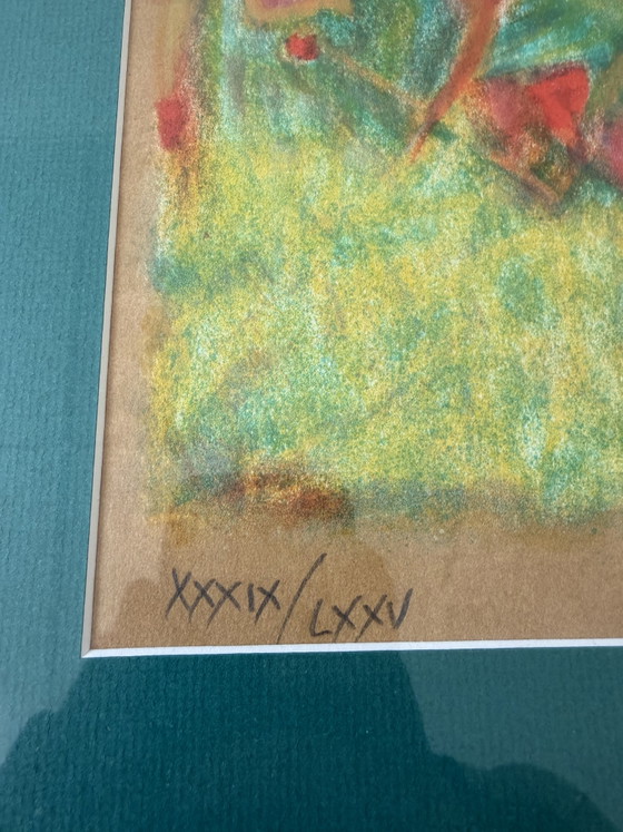 3x Lithographie Dame en Rouge – Lithographies et sérigraphies, Wood (photo 8 of 9)