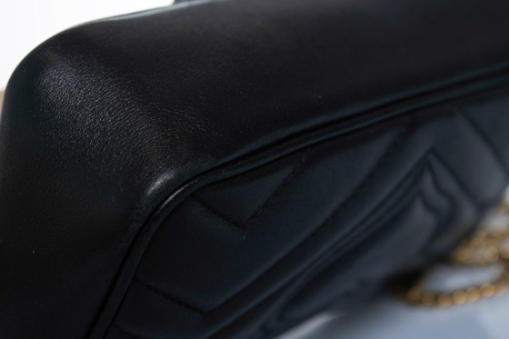 Gucci, Mini Marmont Bag in Black Leather – Crossbody bags, Calfskin (photo 10 of 18)