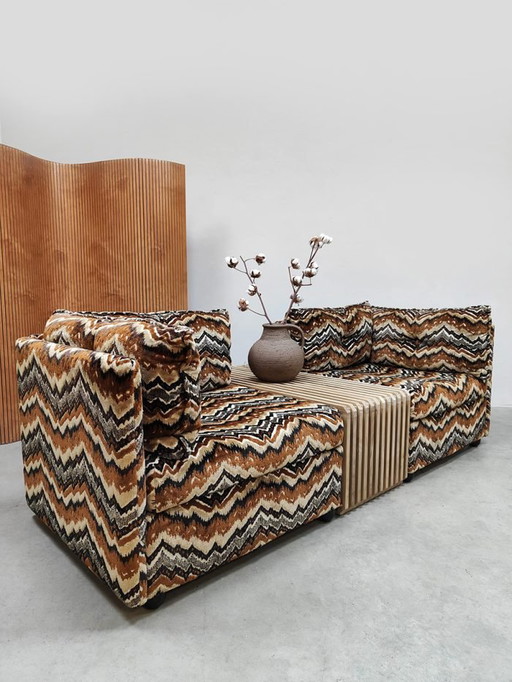 Einzigartiges Vintage-Sofa im „Missoni-Stil“, 2-Sitzer