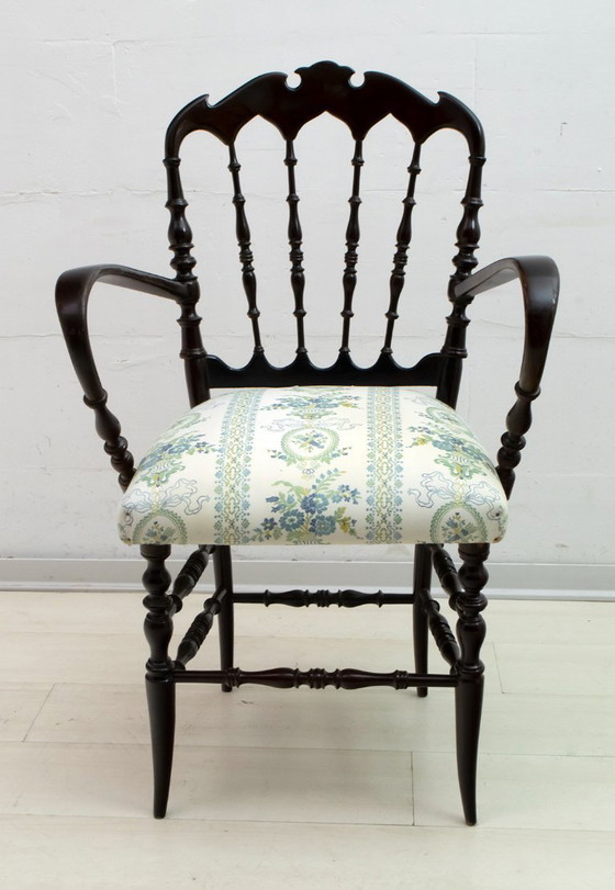 Image 1 of  Paire de fauteuils Chiavari Giuseppe Gaetano Descalzi du milieu du siècle dernier, 50