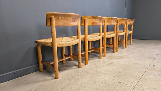 Image 1 of Rainer Daumiller grenenhouten eetkamerstoelen voor Hirtshals Savvaerk - set van 5 - jaren 70