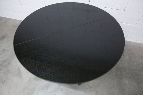 Image 1 of Osvaldo Borsani black and chrome round height-adjustable table with extension