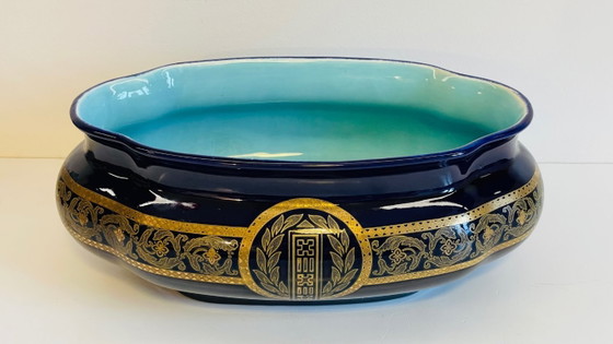 Pflanzkübel Sarreguemines Frankreich – Sarreguemines France, Ceramic (photo 5 of 15)