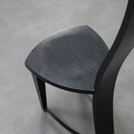 Image 1 of Seltenes Set aus vier Esszimmerstühlen mit hoher Rückenlehne, Italien, 1990er Jahre