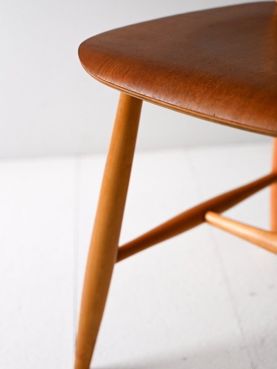 Image 1 of Paar skandinavische Stühle aus Buche und Teakholz aus den 1950er/60er Jahren, Typ Pinstol