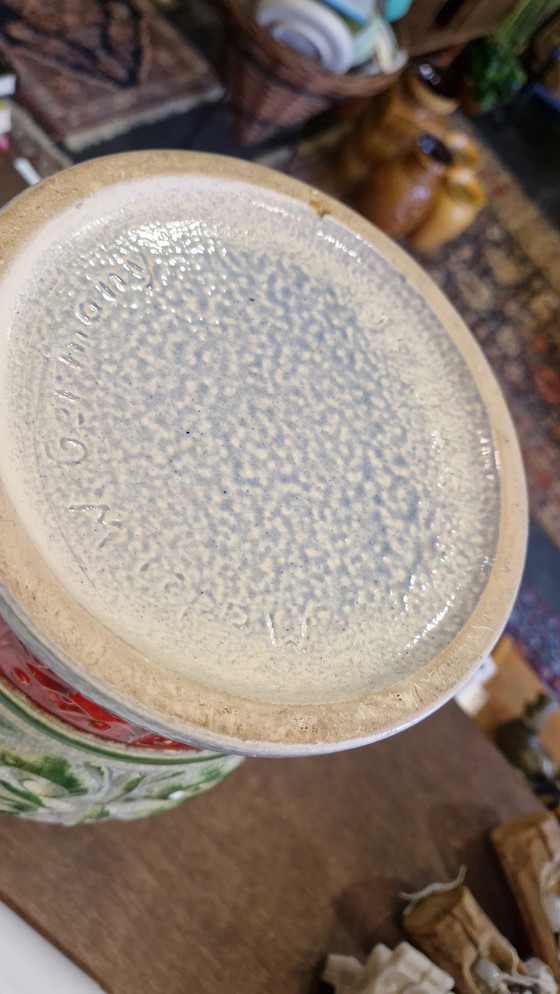 Image 1 of Vaso della Germania Ovest crema rosso verde 590 - 40