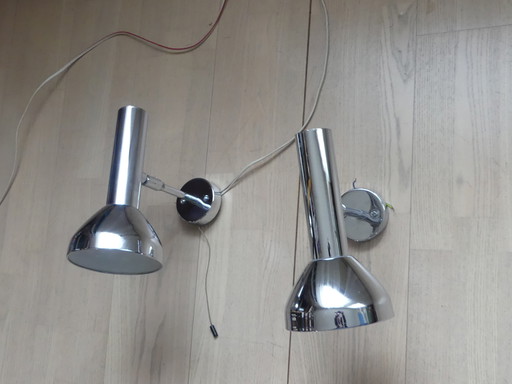 2 x wandlamp Cosack spot chroom 70s UK2RAEb