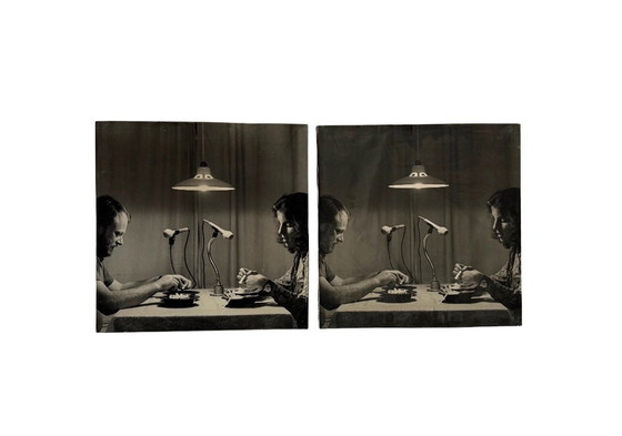 Image 1 of Gerry Hunt (1927 - 2023), 'Transitive Relationships' set of  2 photographical works mounted on wood panels, UK 1979