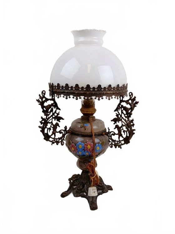 Image 1 of Antique Oil Lamp (converted)