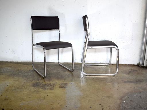 2x Space Age Chrome Chairs Chrome chairs 70s vintage chair