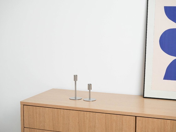 Image 1 of Set aus Metallkerzenständern, dänisches Design, 1970er Jahre, hergestellt in Dänemark