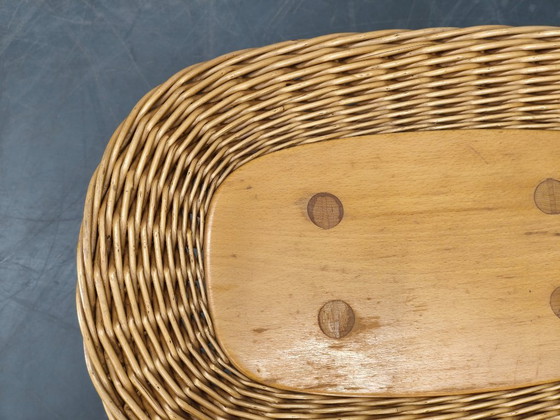 Image 1 of Pair of Rattan Side Tables by Jan Kalous for ULUV, 1970s