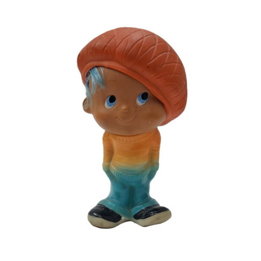 Vintage rubber toy (doll) of a boy, Pepino