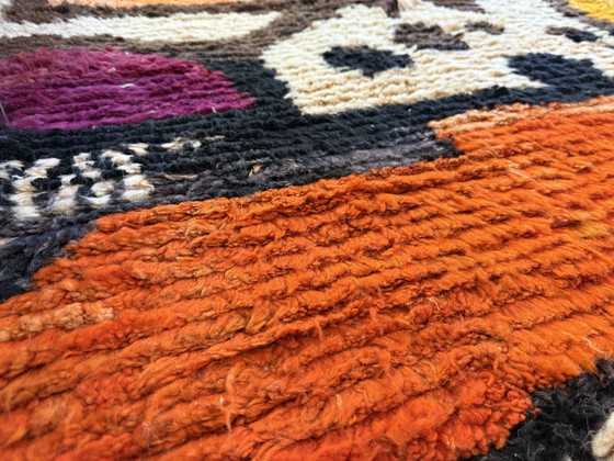 Image 1 of Tappeto vintage astratto in lana – 354 × 268 cm – pezzo unico fatto a mano a pelo lungo