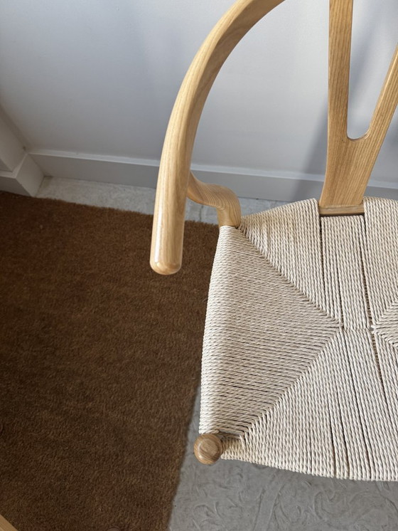 Image 1 of Sedie da pranzo in legno Wishbone (set di cinque)