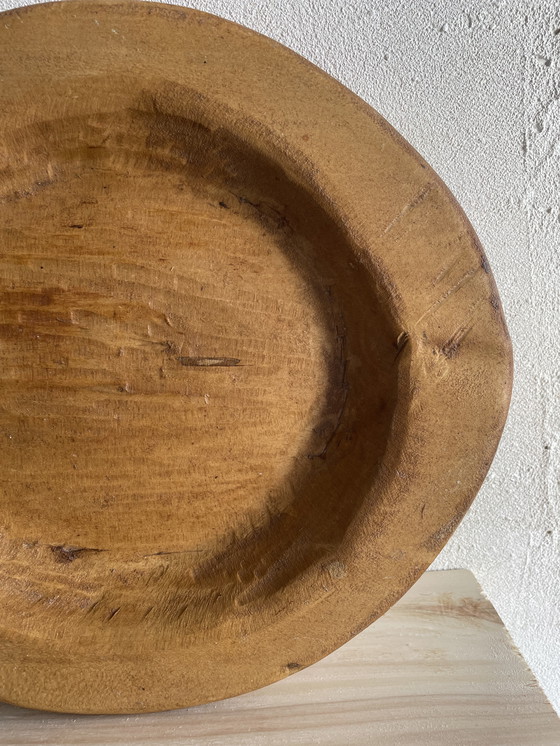 Image 1 of Plat bois primitif vintage 