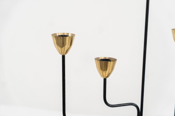 Image 1 of Candelabra in brass and metal by Gunnar Ander for Ystad-Metal (Sweden, 1950s).