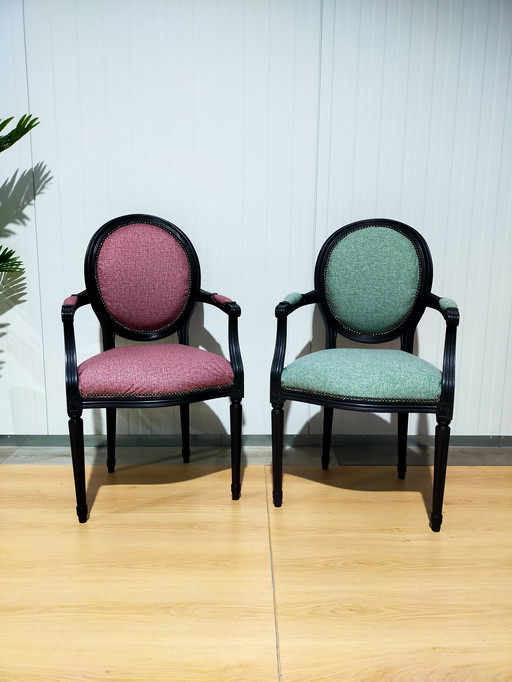 2X Fauteuil, tapissé