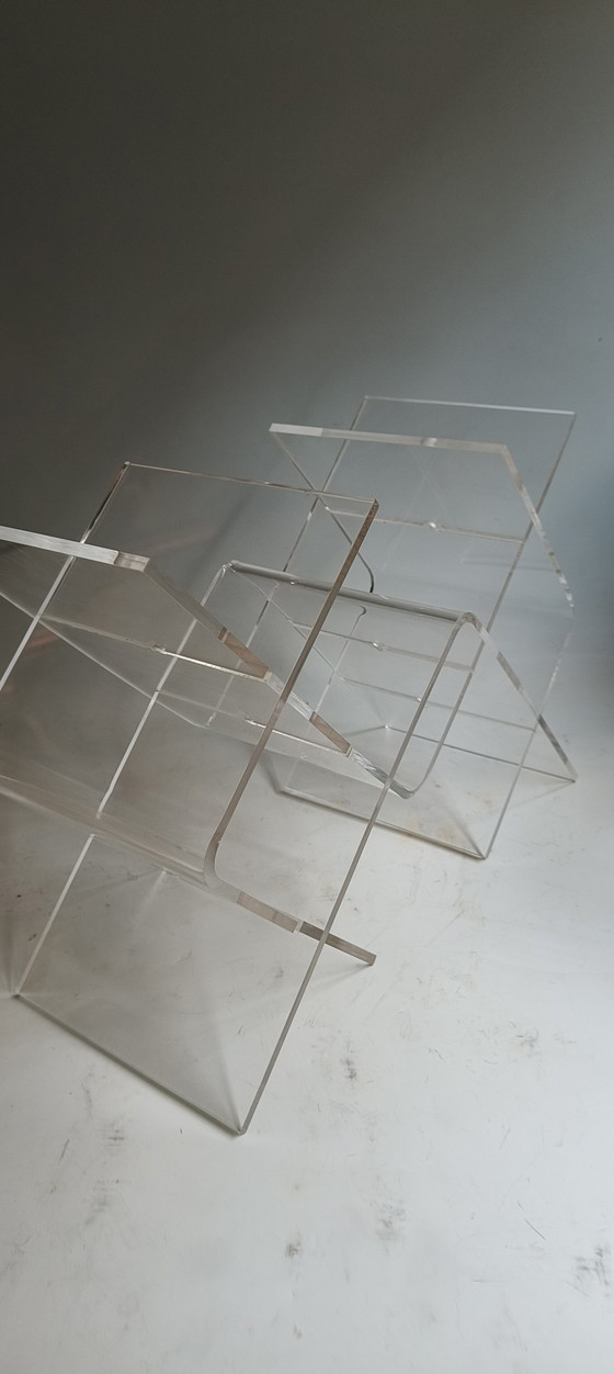 Image 1 of Porte-bouteilles en plexiglas au design vintage