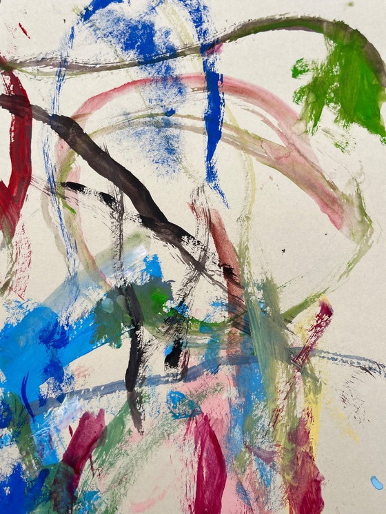 Image 1 of Guazzo astratto su carta naturale 40x30cm