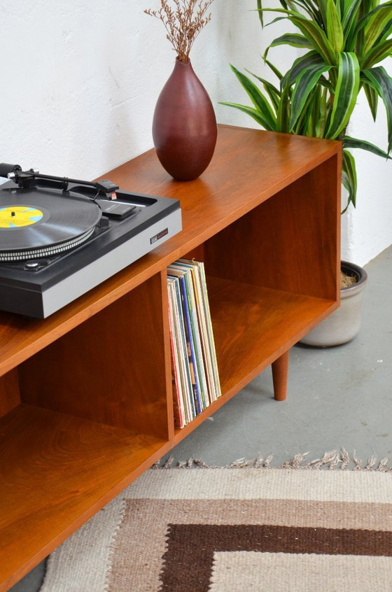 Image 1 of Credenza vintage, mobile HiFi per dischi, ripiano per dischi, mobile basso