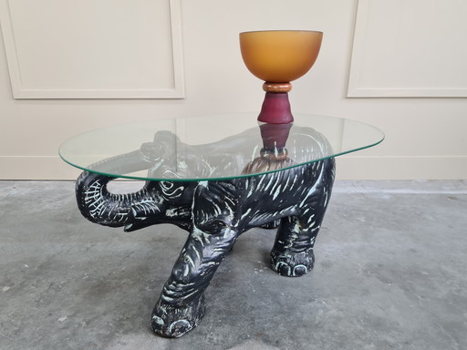 Vintage Sculptural Elephant Couchtisch - Couchtisch - Gips, Glas

Europa - Mid Century Modern - 1960-1970