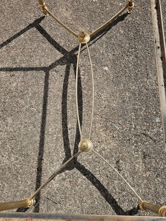 Image 1 of French Vintage Marble Coffee Table-Maison Jansen Cocktail Table-Lounge Table Hollywood Regency Style-70s
