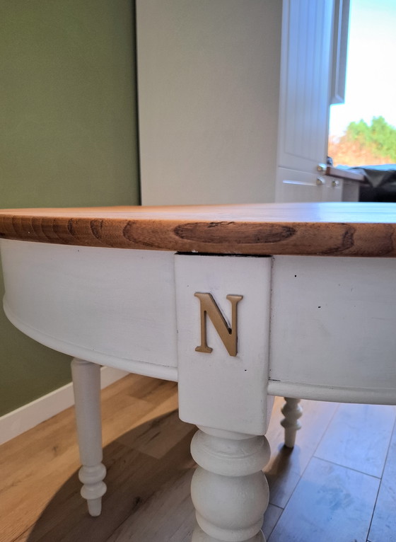 Image 1 of Tavolo vintage restaurato in rovere massello - Edizione Punti Cardinali