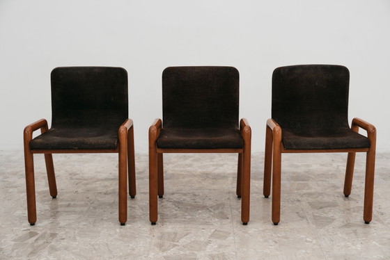 Image 1 of Guido Faleschini I4 Mariani 3 Chaises Mod. Dilos Design Antiquités modernes des années 1970