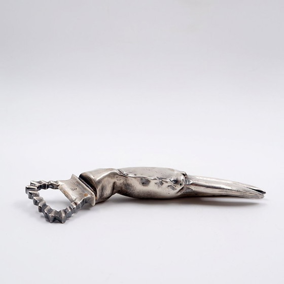 Image 1 of Verzilverde flesopener in de vorm van een kreeft - Spanje, jaren 1970.