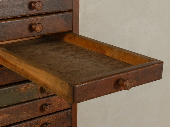 Armoire de classement/graphique des années 1950 – Meubles de rangement pour bureau, Wood (photo 12 of 13)