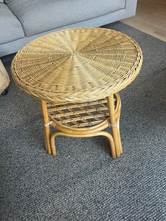 Image 1 of Vintage rattan (side) table