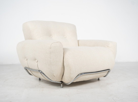 Image 1 of Mid-Century Modern Paar Italiaanse Fauteuils, 1960S - Nieuwe Bekleding