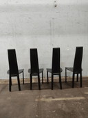 Lot de 4 chaises de salle à manger vintage (Italie 1980)