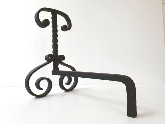 Image 1 of PAAR MODERNISTISCHE HAARDKAPJES VAN GEGOTEN STAAL JAREN 60/70 VINTAGE JAREN 60/70