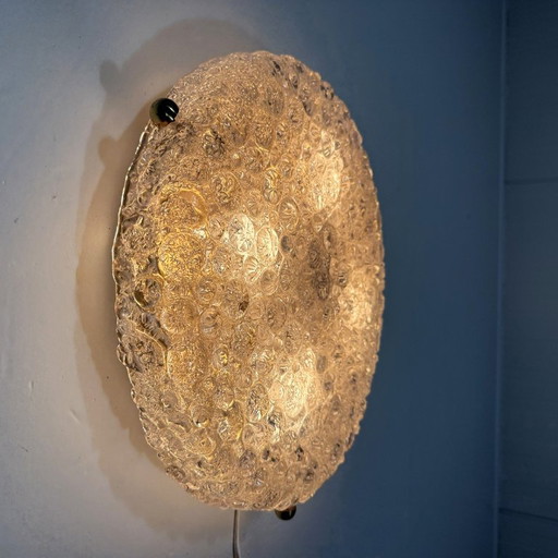 Applique murale ou plafonnier Hillebrand en verre de Murano années 1960