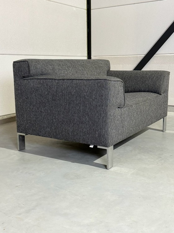 Pode Edit loveseat - grey - as good as new, Textile, Leather, Modern (photo 5 of 8)