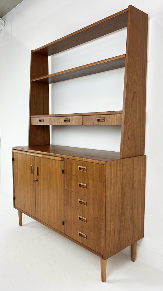 Swedish vintage teak veneer bookcase – Wood, Mid Century Modern (photo 13 of 16)