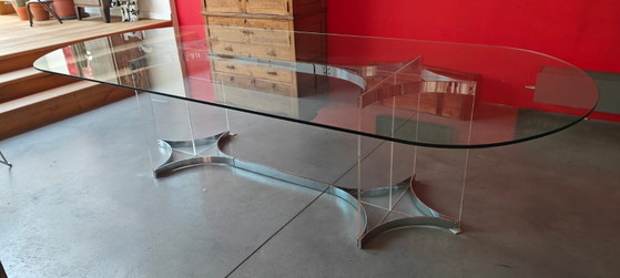 Large 3m Glass and Plexiglass Table – Dining tables (photo 3 of 5)