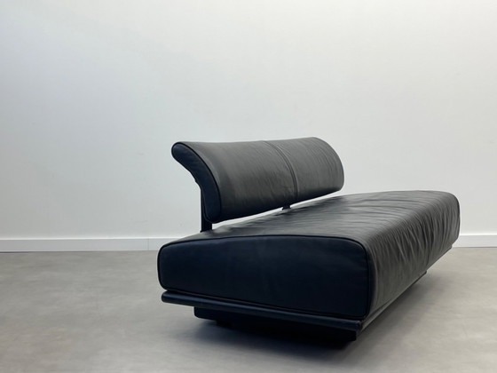 Image 1 of Minimalist Vintage Design Sofa (black leather)