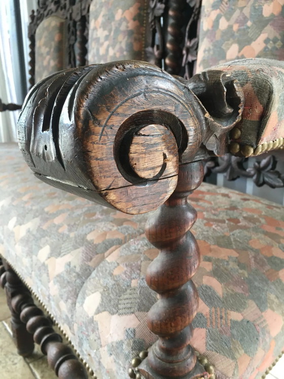 Louis XIII oak sofa – 3-5 seaters (photo 5 of 11)