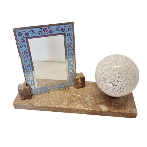 Art Deco lamp with photo frame