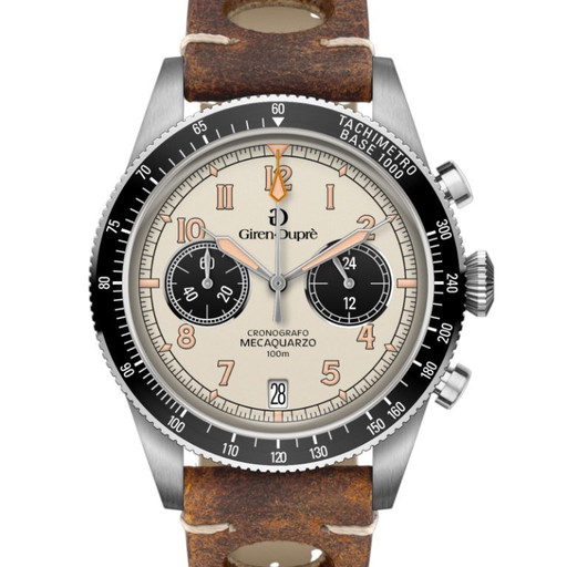 Giren Dupre Heritage Mecaquartz Steel Chronograph Watch 39mm