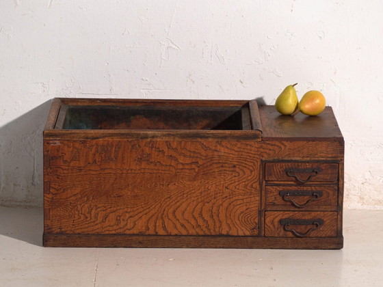 Antique Japanese wooden box hibachi – Japan, circa 1920 – Decorative Objects, Iron, Copper (photo 39 of 40)