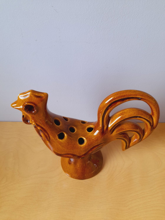 Image 1 of Keramische Haan Spade Bloemen 1960