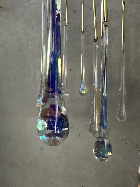 Image 1 of Lustre Hollywood Regency en forme de larme - Massif